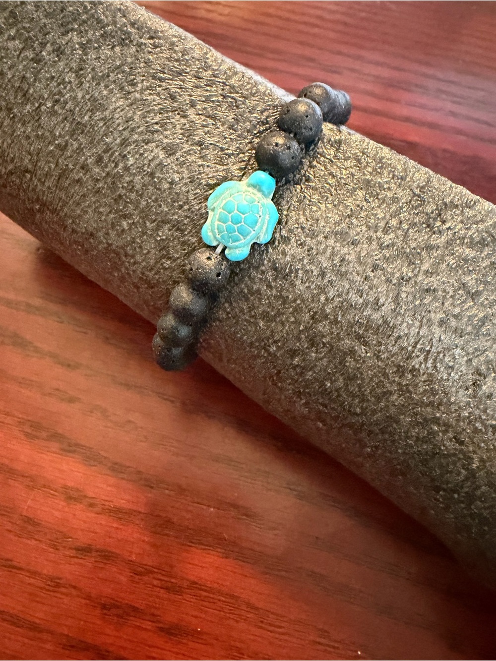 ⭐️2/$15⭐️Turquoise Turtle Lava Stone Bracelet